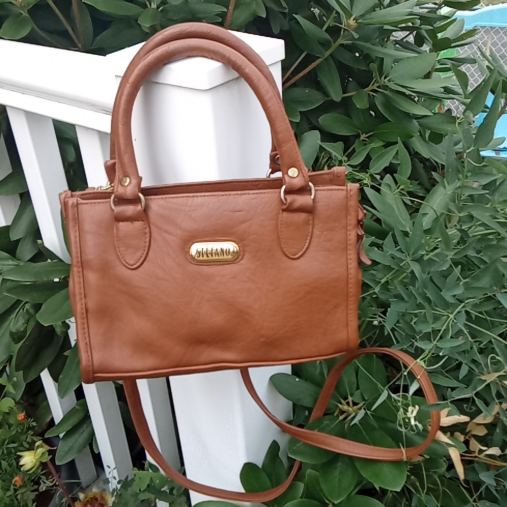 Unbranded Brown Faux Leather Handbag Crossbody
